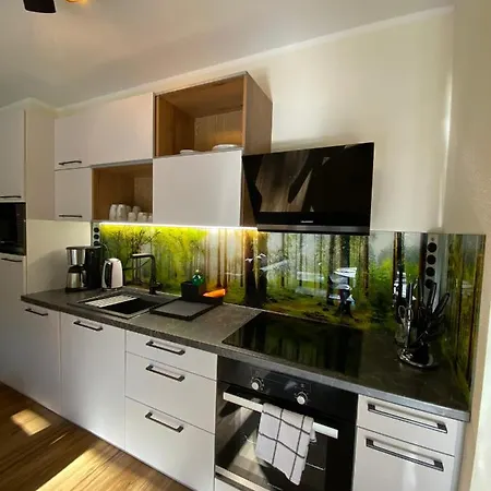 Luxurioeses Rollstuhlgerechtes Ferienapartment A1 Mit Umzaeunten Garten, 65qm Amtsberg